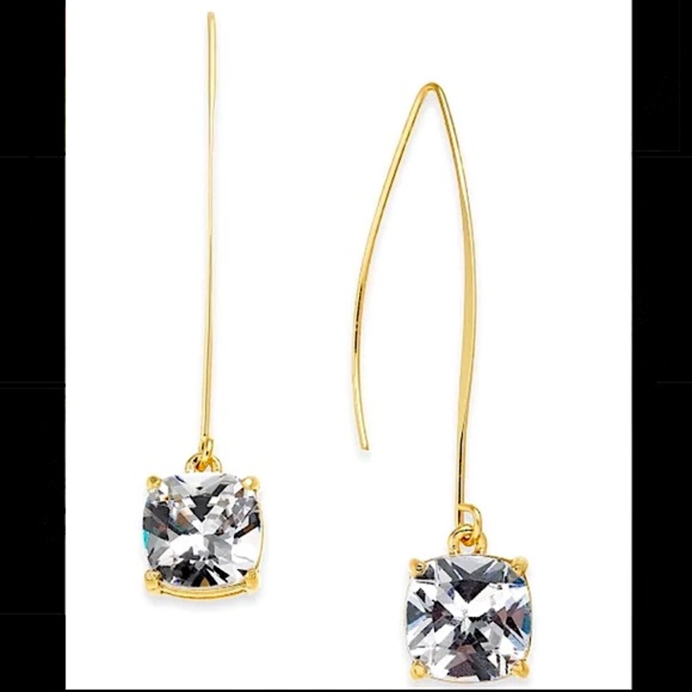 INC Gold-Tone Square Linear Drop Threader Earrings - Picture 4 of 9
